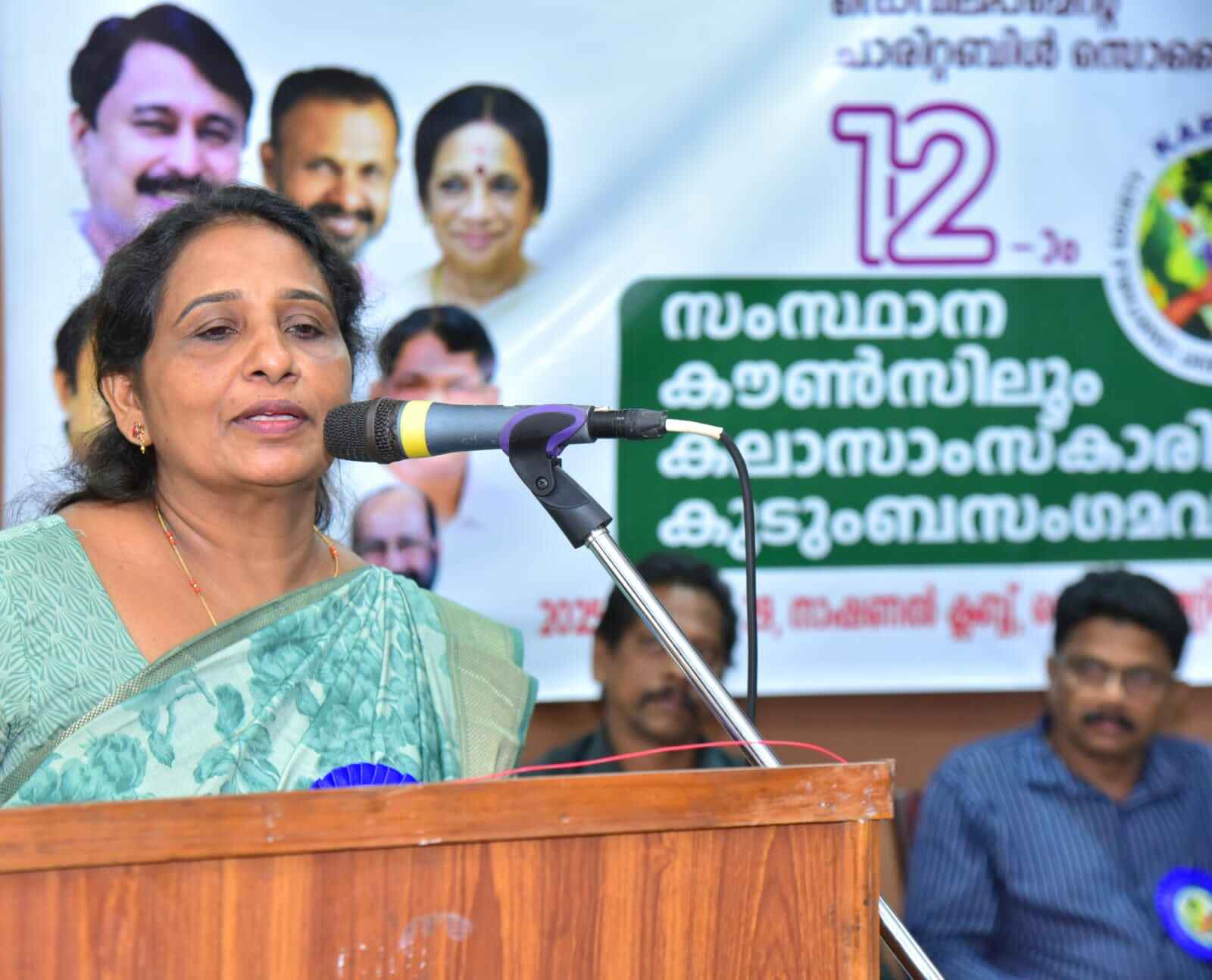 Distributing sarees and clothing to women at our Clothing Distribution Event, 2024