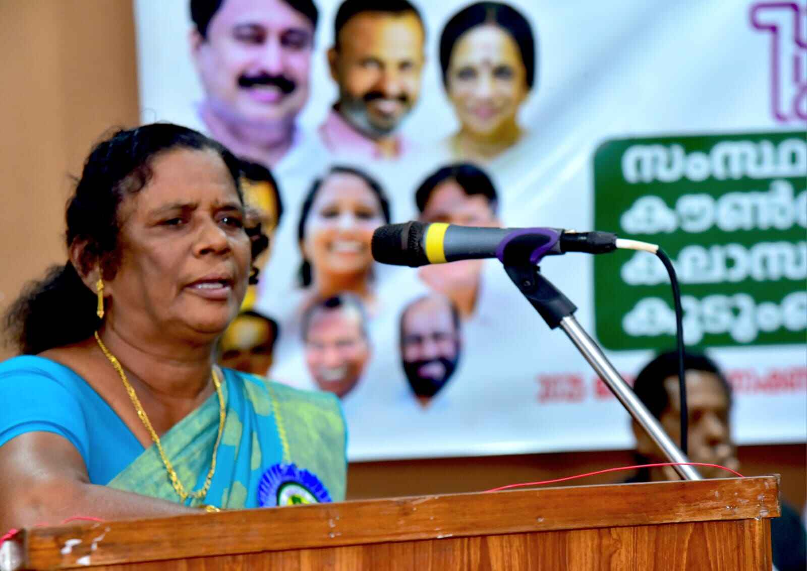 Distributing sarees and clothing to women at our Clothing Distribution Event, 2024
