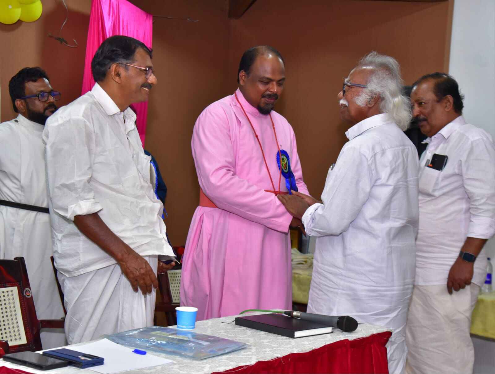 Distributing sarees and clothing to women at our Clothing Distribution Event, 2024