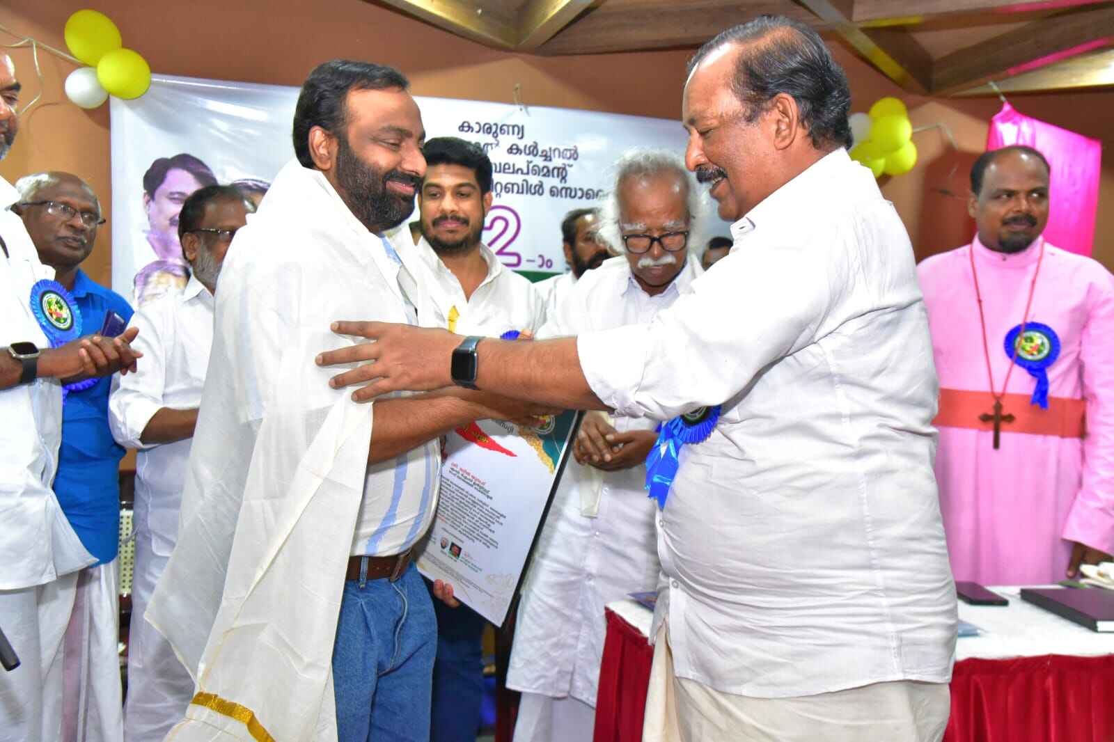 Distributing sarees and clothing to women at our Clothing Distribution Event, 2024