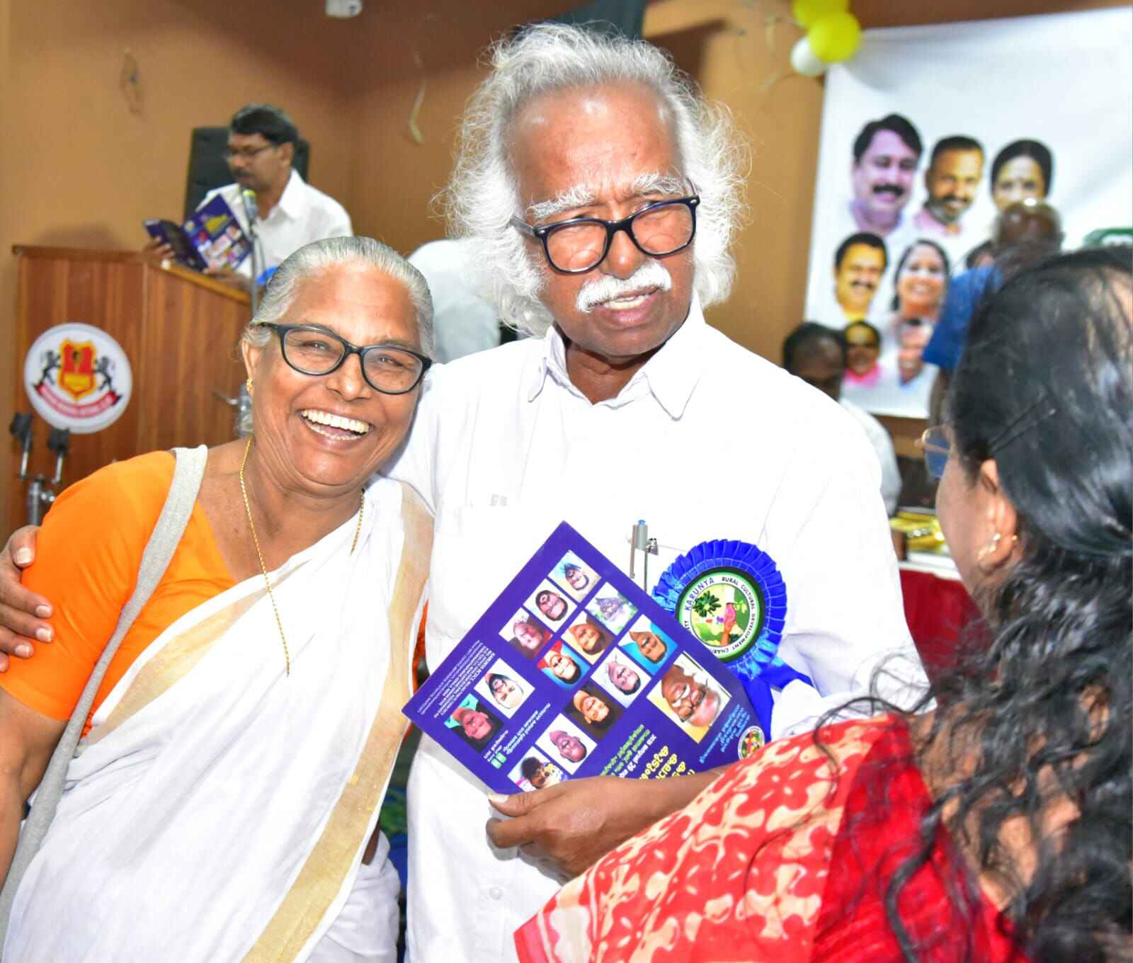 Distributing sarees and clothing to women at our Clothing Distribution Event, 2024