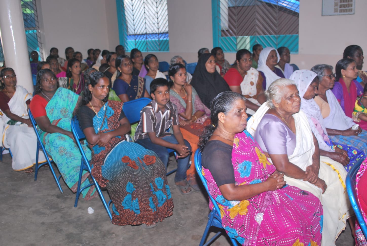 A free health check-up in progress at our rural Health Camp initiative